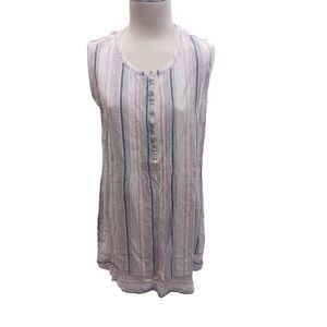 Briggs linen beach cruise striped sleevless